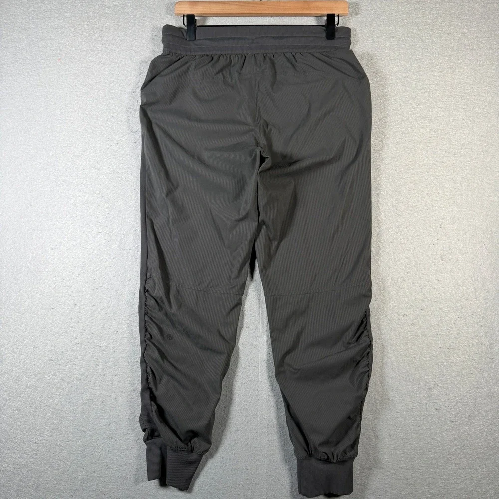 Lululemon Studio Dance Jogger Pants Women's Size 8 Charcoal Ruched‎ Ankle